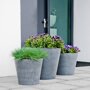 Pottery Pots Natural Bucket ronde plantenbak grijs